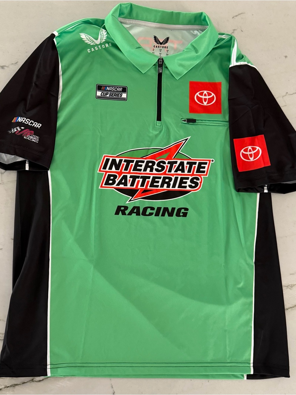 Interstate Batteries NASCAR Team-Issued Pit Crew Track Shirt Sz XL